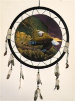 Large dream catcher (eagle) with feathers and bead