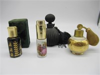 4 Vintage Perfume Bottles