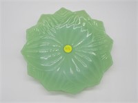 Jadeite Lotus Leaf Desert Plate