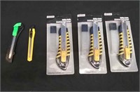 Box 5 Utility Knives-3 New, 2 Used