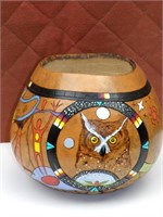 Sunrise Ceremony painted gourd by Kelly Jonathan