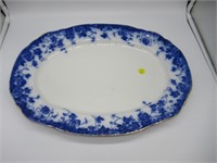 Antique English Flow Blue Platter