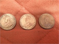 1931, 1933, 1934 one cent Hong Kong