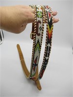Two Hand Made Seed bead Canadian Native Belts