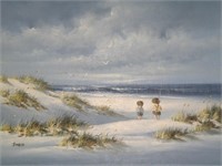 Oil on canvas - beach landscape