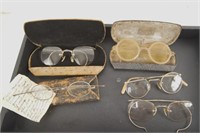 Vintage and antique eye glasses