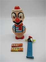 Vintage Clown Bank and VIntgage Penguin PEZ