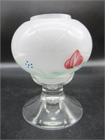 Hand Blown & Hand Painted Rose Theme Candle lamp