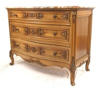 Italian Walnut Marble top dresser