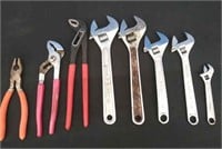 Box 8 Tools-3 Pliers, 5 Wrenches