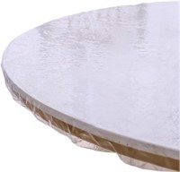 Clear Round Vinyl Fitted Tablecloth Waterproof