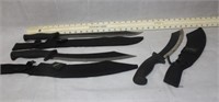 Schrades SCMACH 1 & 2 Machetes w/Nylon Sheaths