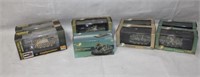 Eight 1:72 Scale Die Cast Army Tanks