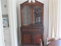 Vintage walnut china cabinet