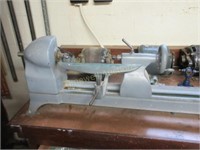 Wooden lathe with two motors