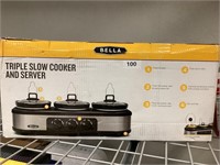 Bella Triple Slow Cooker $50 RETAIL
