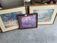 Deer & Waterfowl Pictures In Frame 3 Total