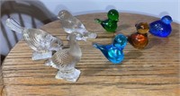 VTG Tiny bird figurines Glass