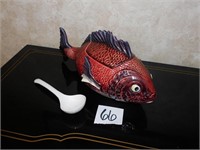 FISH TUREEN/COOKIE JAR MADE IN PORTUGAL