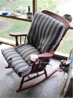 VINTAGE ROCKING CHAIR W/ RED PAINT