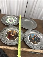 Pewter Decorative Plates
