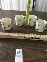 4 small Limoges France cups
