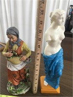 2 Tall Lady Figurines