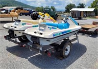 (2) Seadoo jet skis & double trailer