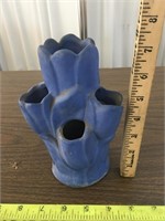 Rare Vintage Miloak Matte Blue Art Pottery Vase