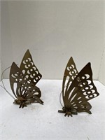 2 Brass Butterflies