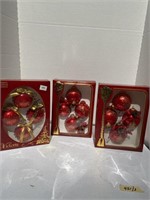 3 Boxes Vintage Glass Ornaments