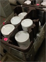 Plates, Dishes in Rolling Cart