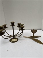 2 Brass Candle Holders