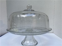 Anchor Hocking Footed Cake Plate with Dome