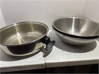 Stainless Bowls and Pot