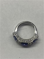 Sterling Silver Blue Sapphire Ring Size 7 Hallmark