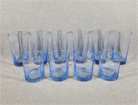 Blue Glass Beverage Cup Set
