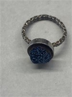 Dara Ettinger Sterling Silver Druzy QuartzRing Siz