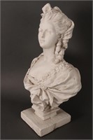 Art Nouveau Style Plaster Bust of a Lady,