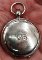 WWII Wittnauer US Compass Pocket Watch Style