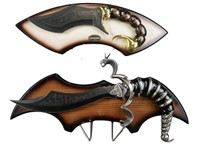 Two Figural Fantasy Daggers/ Knives- Scorpion & Sn
