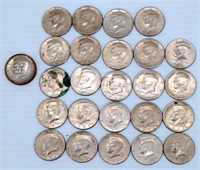 25 Kennedy Half Dollars 1971-93