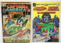 2 Vintage Comics - Cpt America w Spiderman & Doom