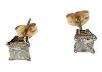 14k Gold Stud Earrings w/ .60ct Diamonds