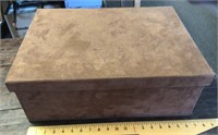 Microfiber covered storage box