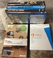 Collection of DVDs and software