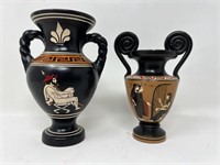 Hand-painted Grecian Handled Vases Ulysses