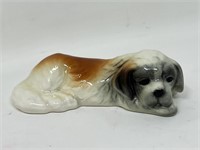 Vintage Goebel Porcelain Laying Dog Figurine