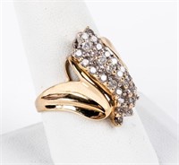 Jewelry 10kt Yellow Gold Diamond Cluster Ring