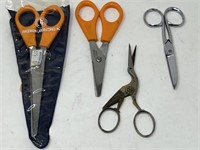 Sewing Scissors Heron Crane German Thread Snips